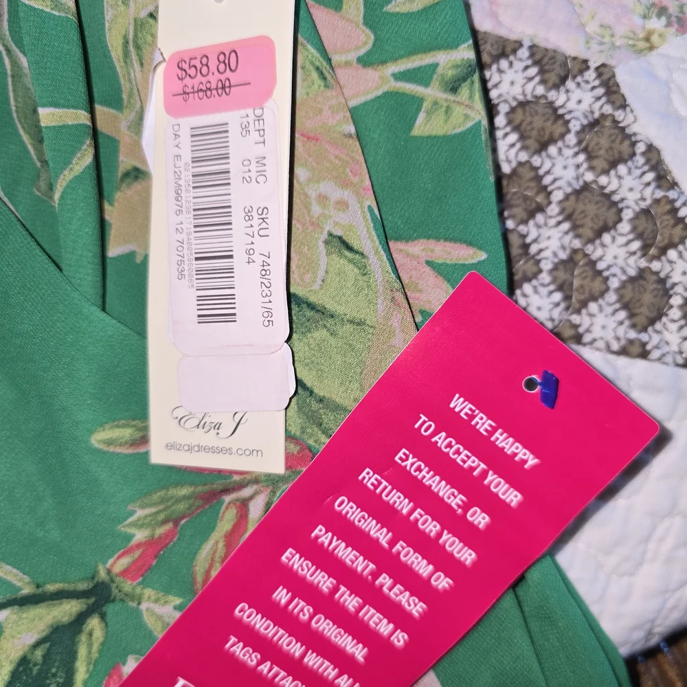 Eliza J Green Floral High Low Dress - Picture 5 of 5